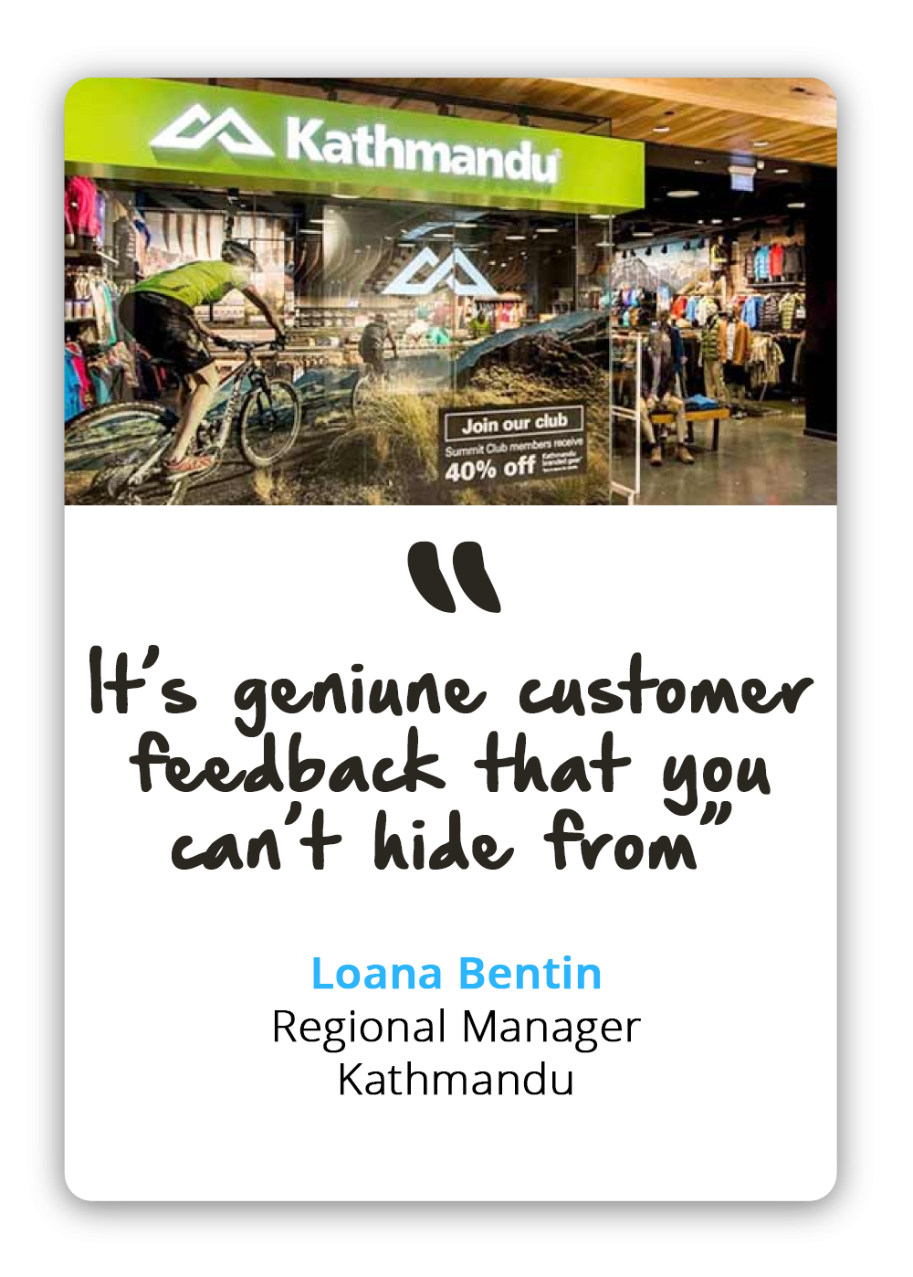 Kathmandu built a more confident customer profile using customer feedback tool